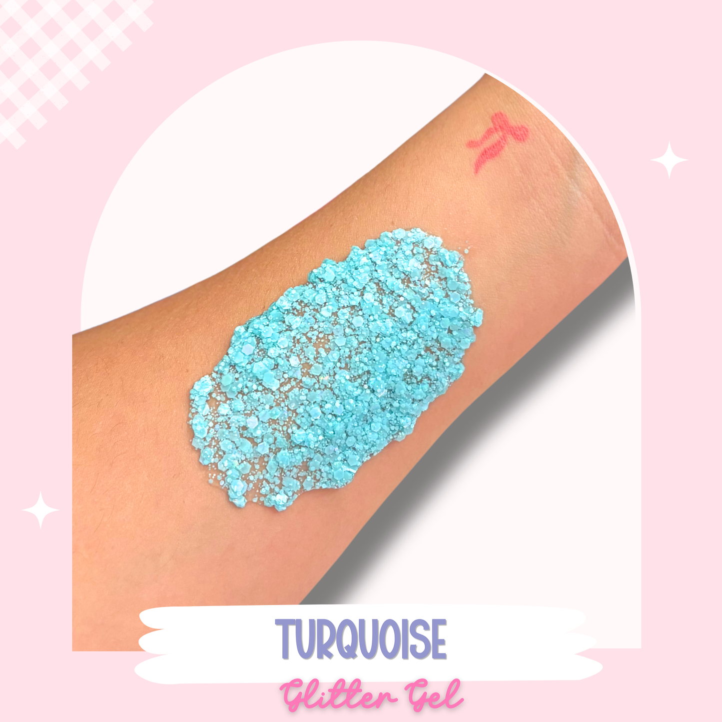 Turquoise Glitter Gel