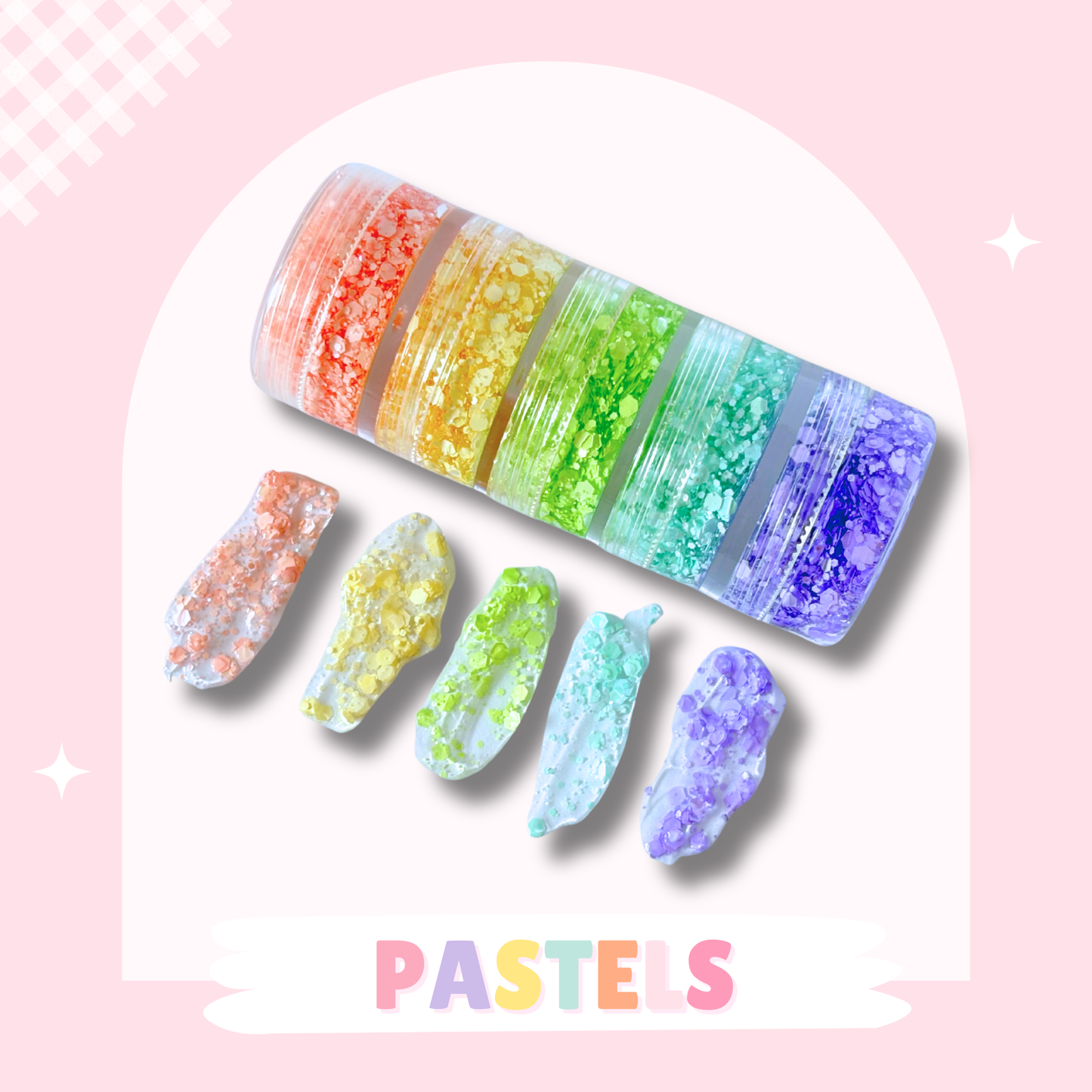 Pastel Yellow Glitter Hair Gel