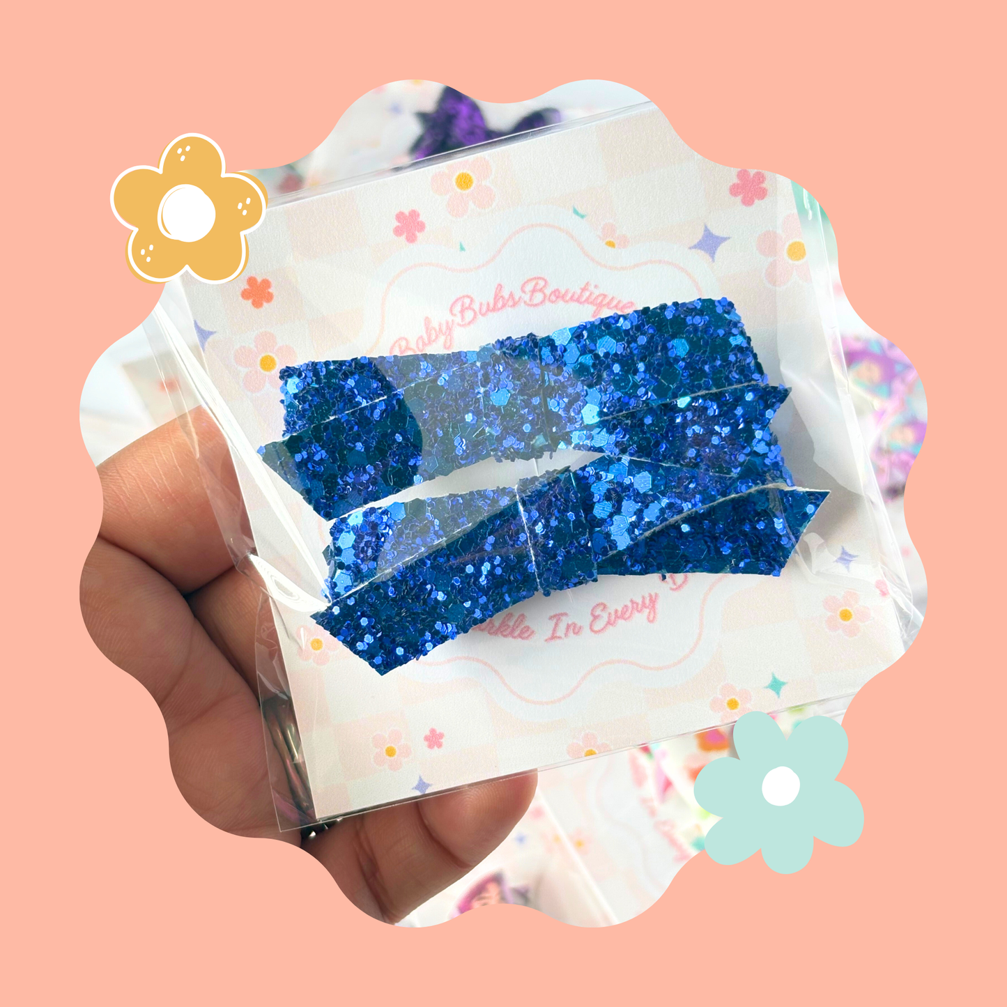 Blue Glitter Twists Set