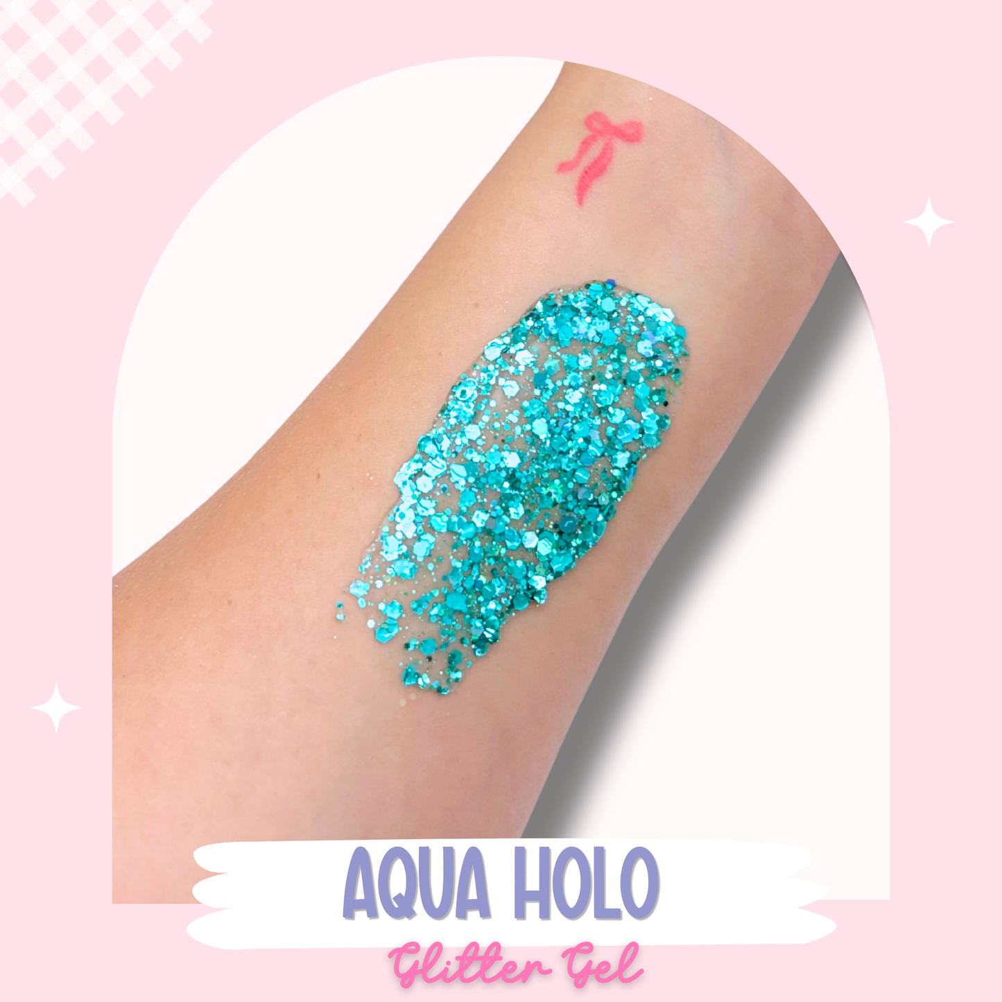 Aqua Holo Glitter Hair Gel