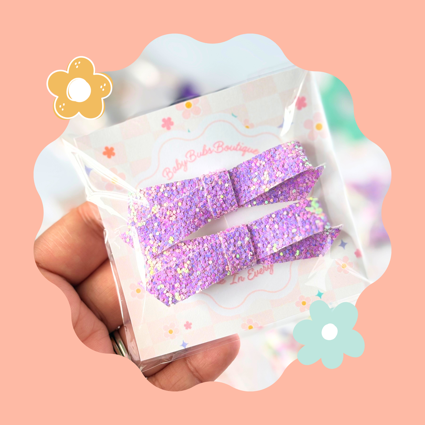 Lavender Glitter Twists Set