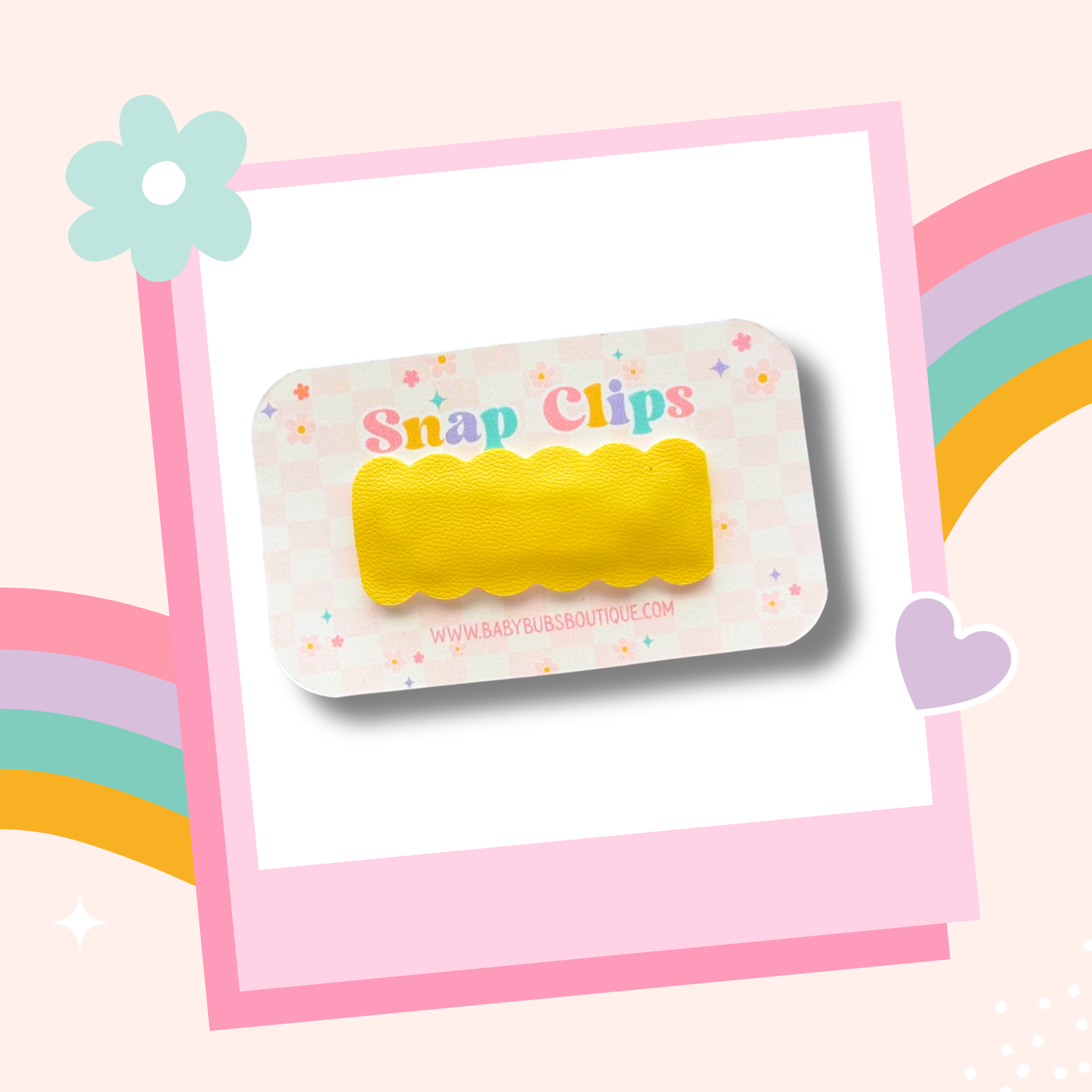 Solid Yellow Snap Clip