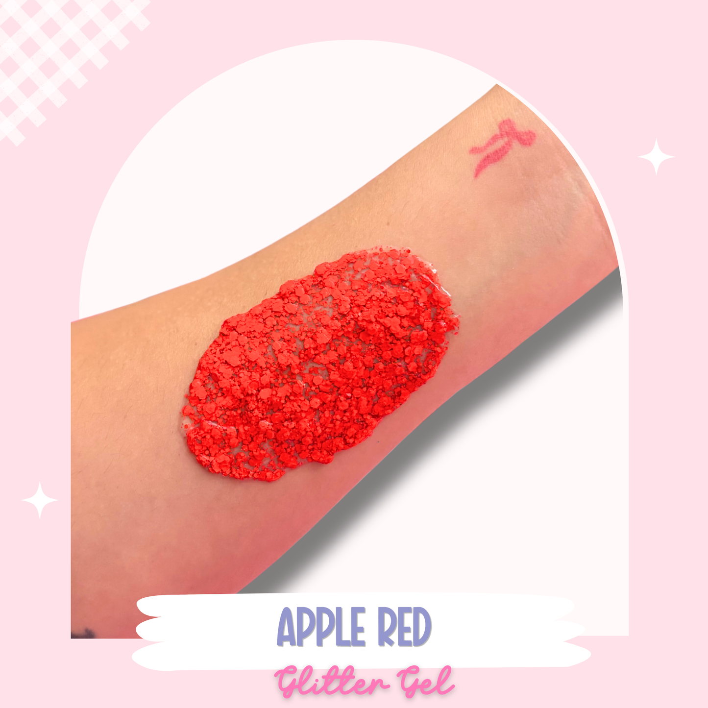 Apple Red Glitter Gel (MATTE)