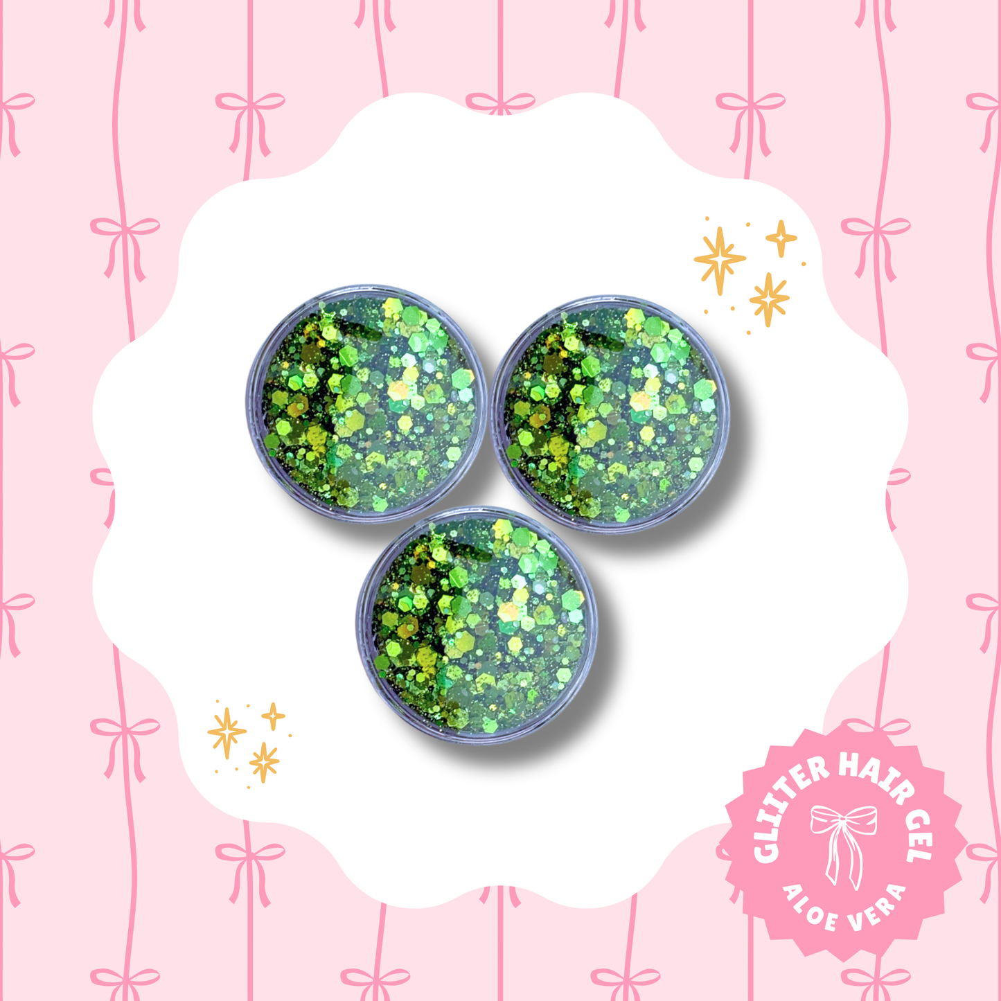 Green Glitter Hair Gel