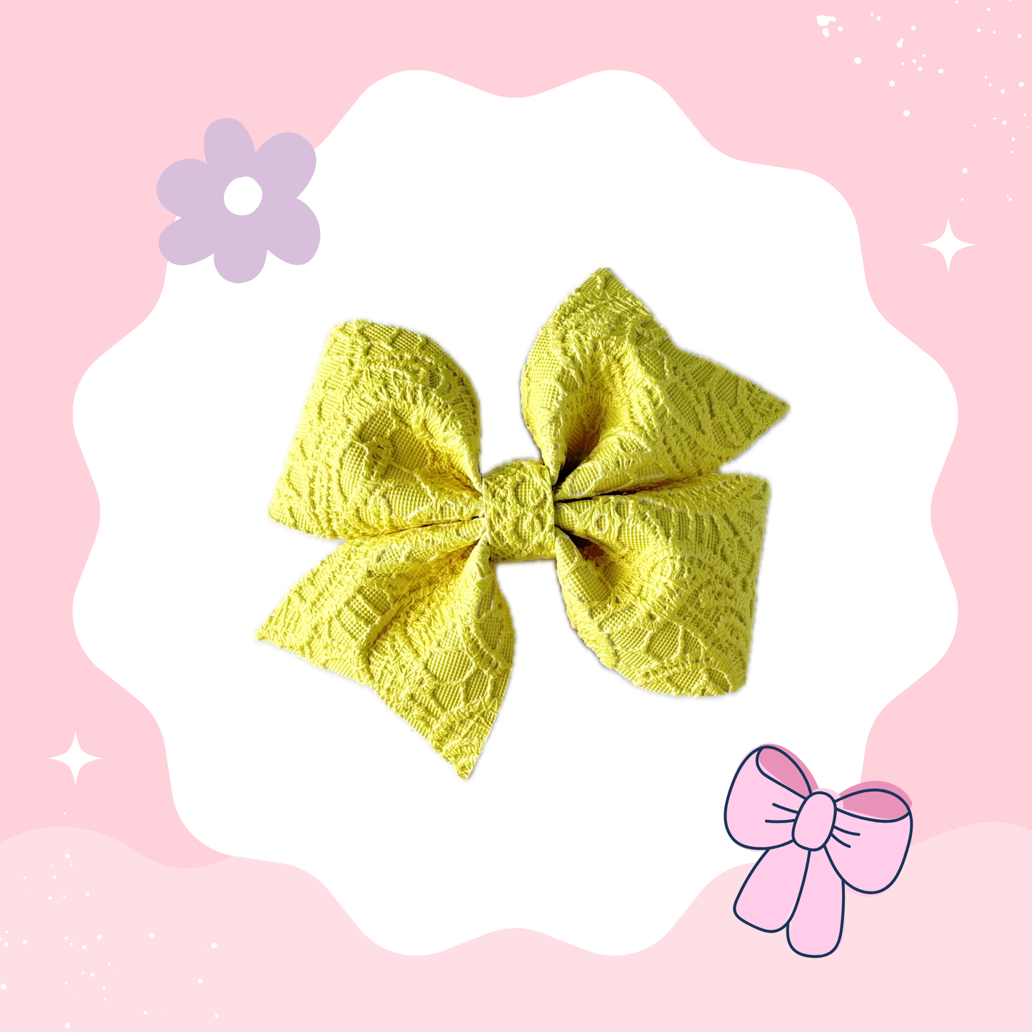 Yellow Embossed XL Bow