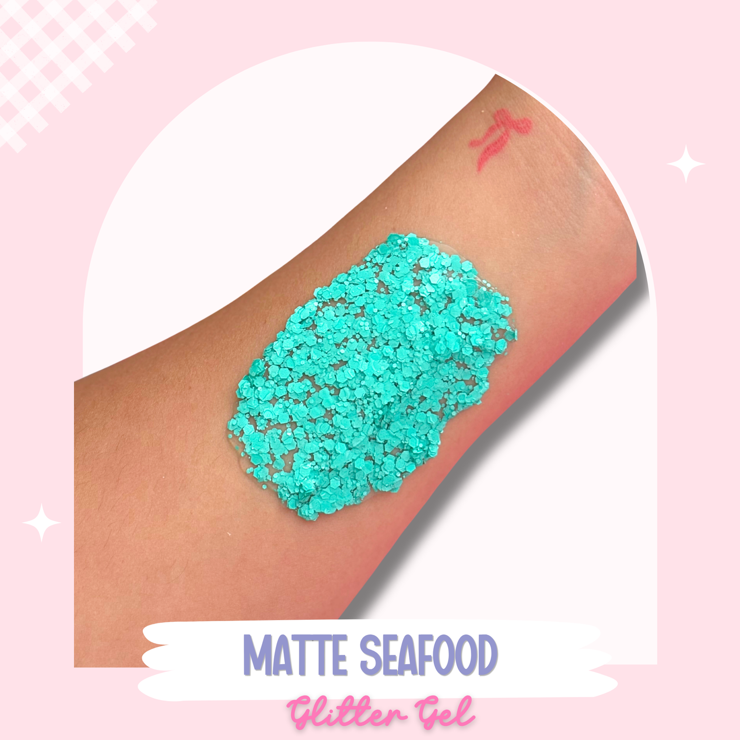 Matte Sea Foam Glitter Gel