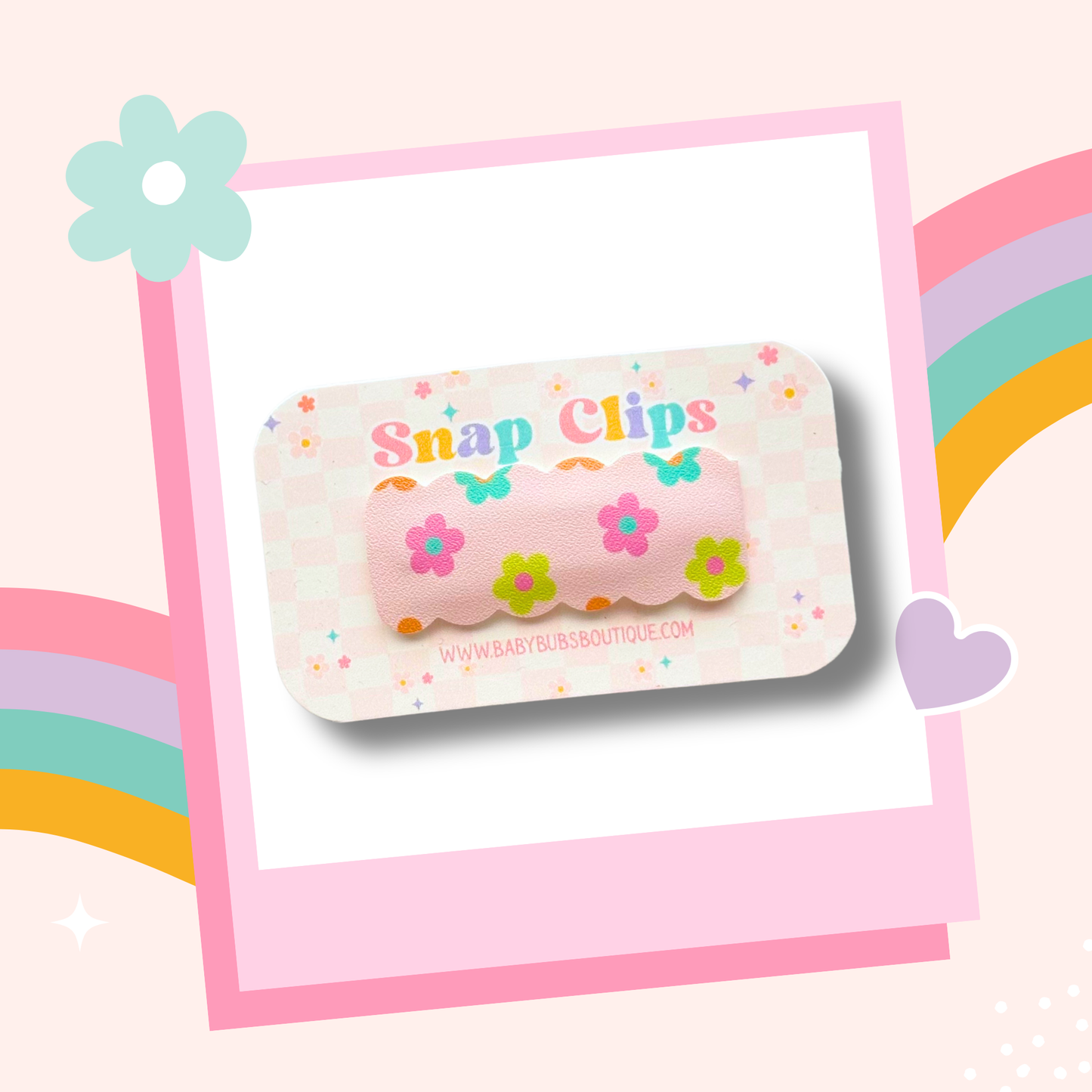 Colorful Daisy Snap Clip