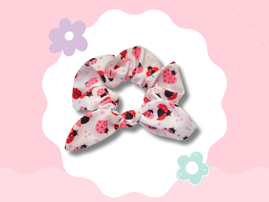Ladybugs Knotted Scrunchie
