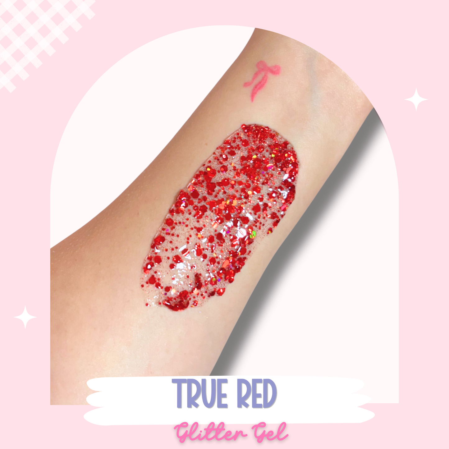 Red Glitter Hair Gel