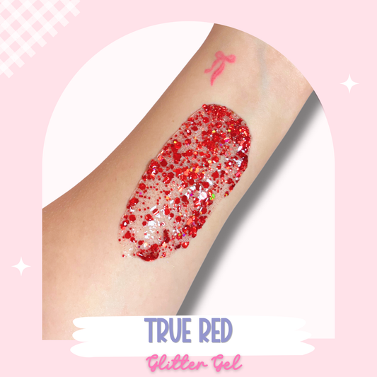 Red Glitter Hair Gel