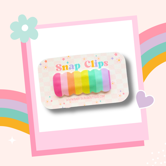 Rainbow Stripes Snap Clip