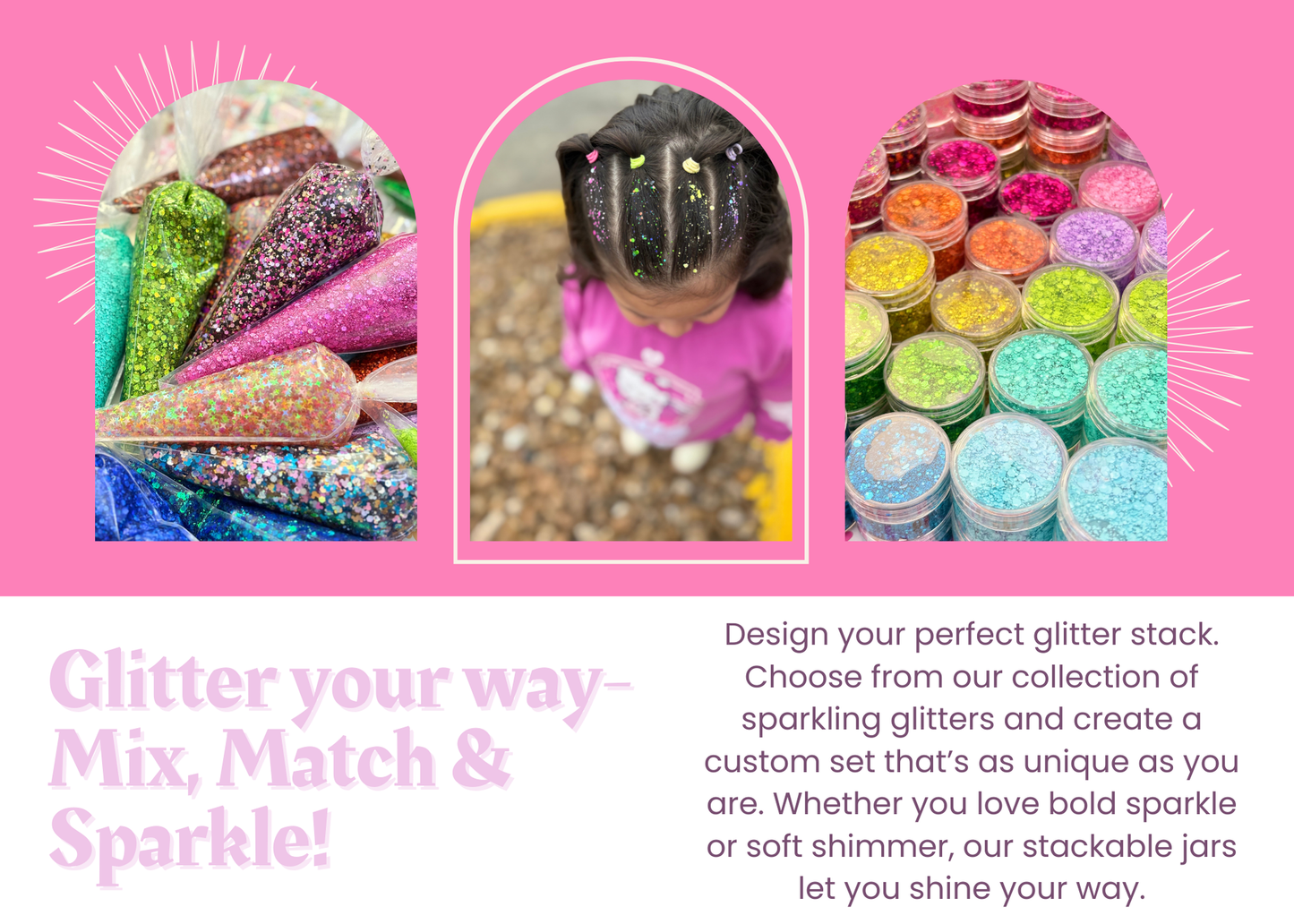 Customize Glitter Stackers! Pick your own Sparkle!