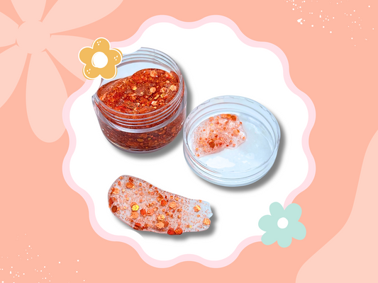 Orange Glitter Hair Gel