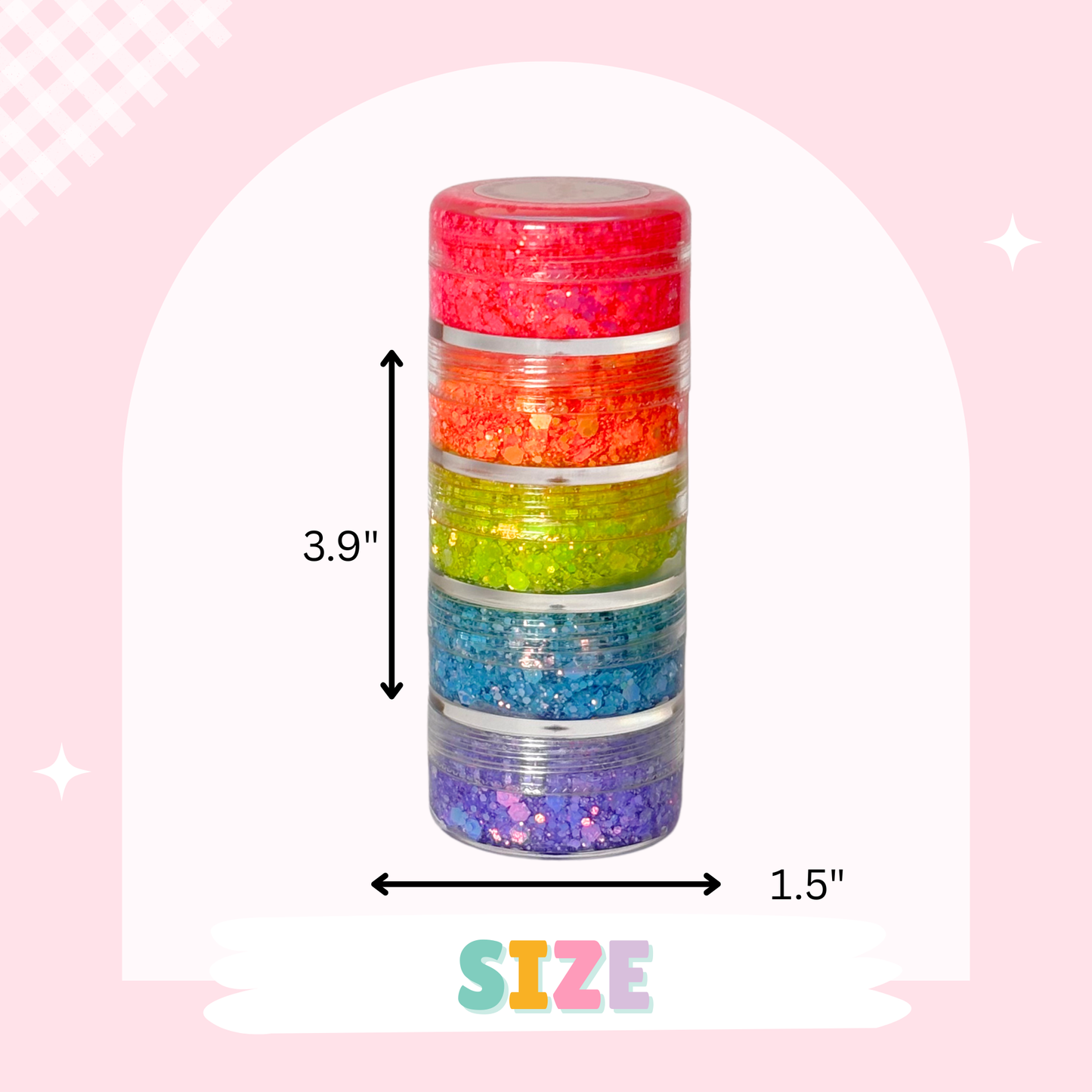 Neon Glitter Gel Stacker