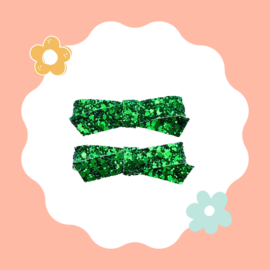 Glitter Green Piggy Set