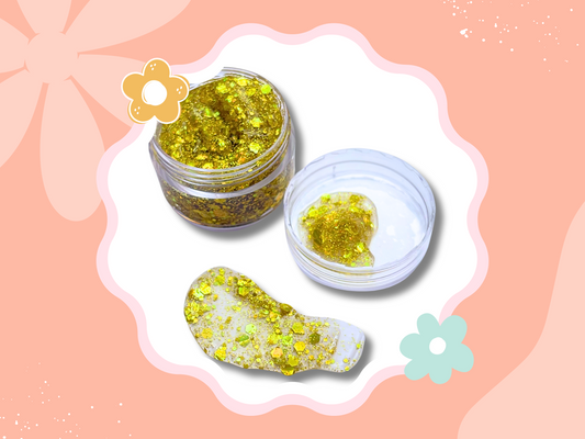 Yellow Glitter Hair Gel