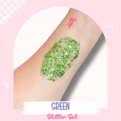 Green Glitter Hair Gel