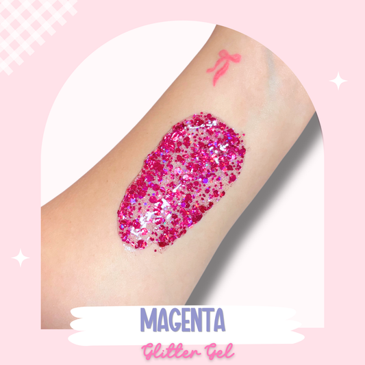 Magenta Glitter Hair Gel