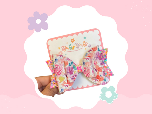 Floral Pink XL Bow