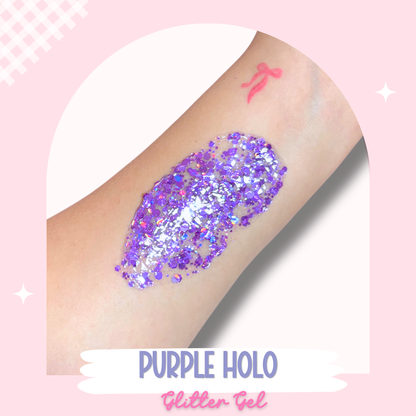 Purple Holo Glitter Gel