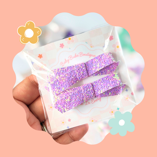 Lavender Glitter Twists Set