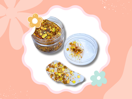 Gold Glitter Hair Gel
