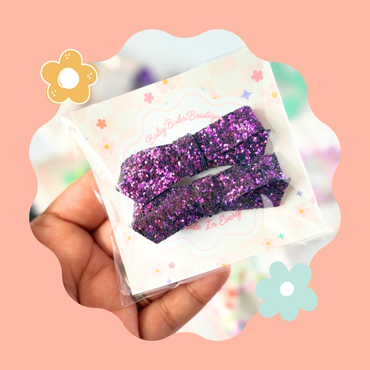 Purple Glitter Twists Set