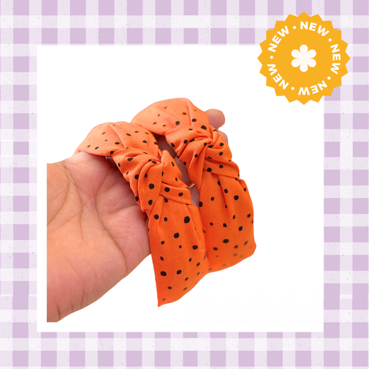 Autumn Polka Dots Knotted Headband