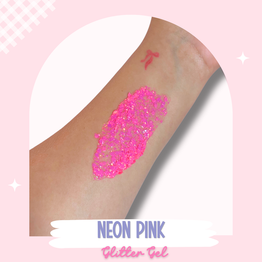 Neon Pink Glitter Gel