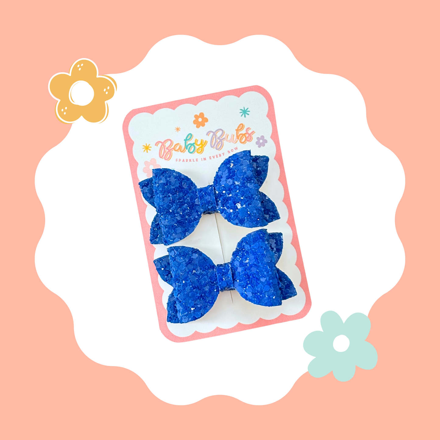 Matte Blue Glitter Piggy Set