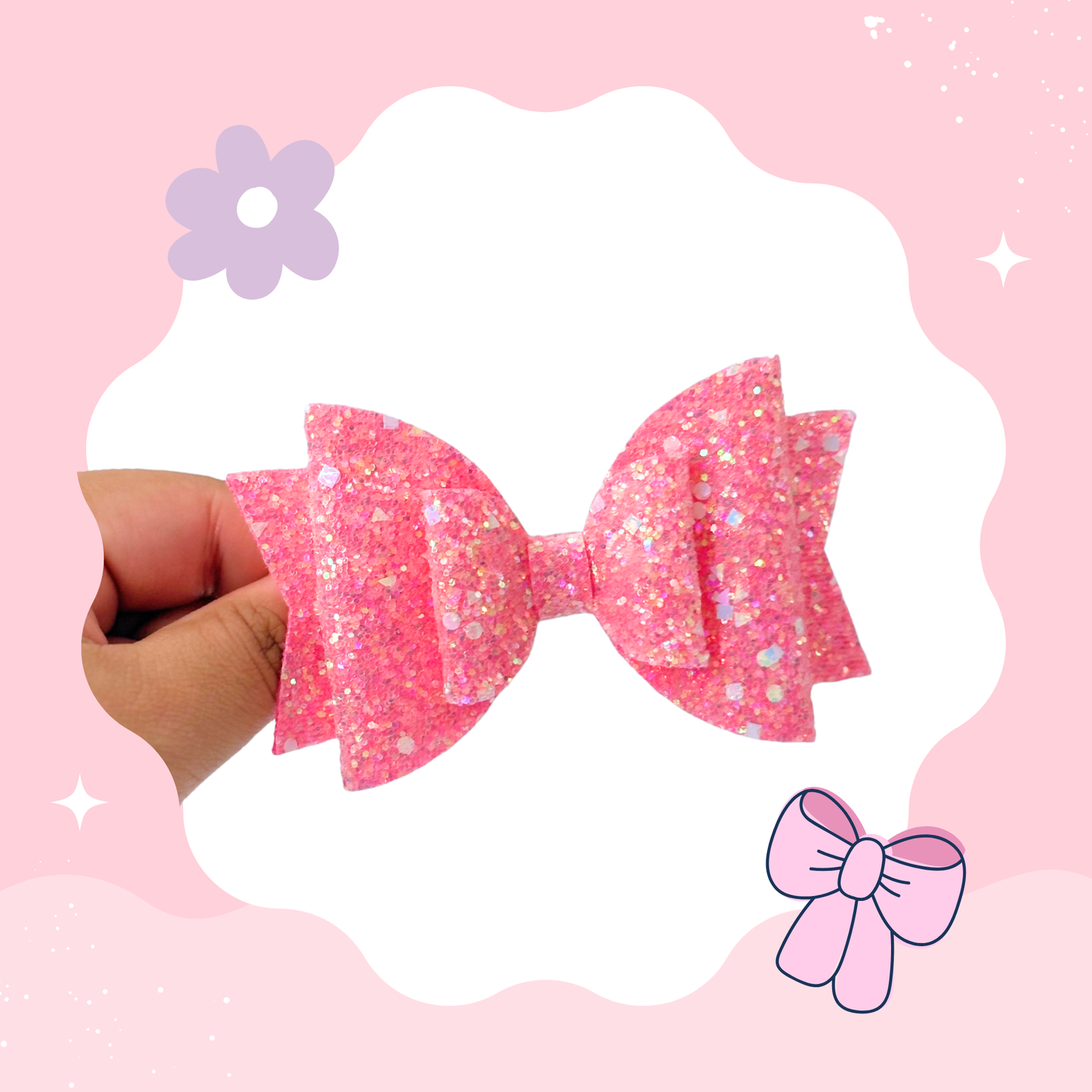 Glitter Pink Bow