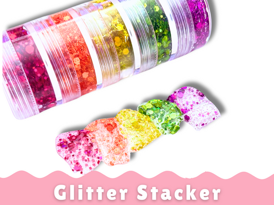 Rainbow Glitter Stacker