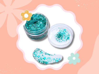 Turquoise Glitter Hair Gel