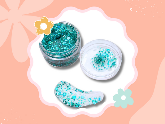 Turquoise Glitter Hair Gel