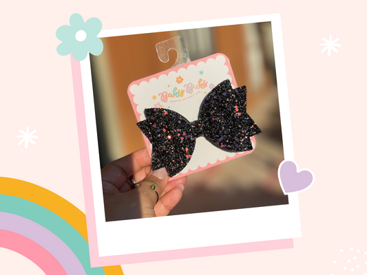 Midnight Glitter XL Bow