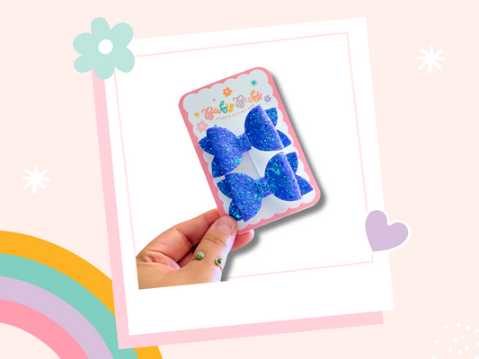 Crystal Purple Glitter Piggy Set