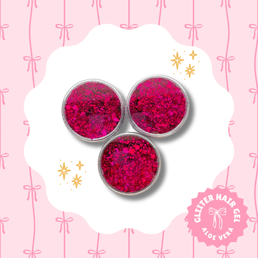 Magenta Glitter Hair Gel