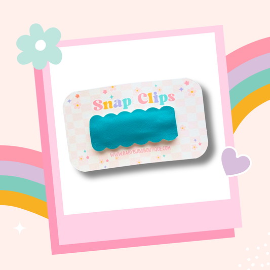 Solid Teal Snap Clip