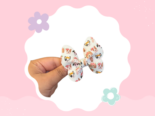 Spring Pups Butterfly Clip