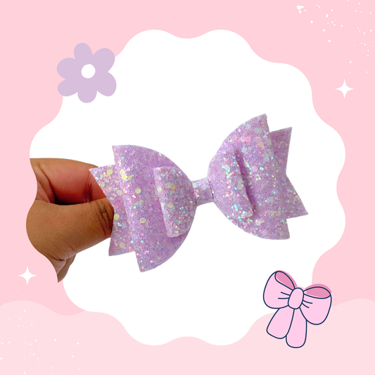 Glitter Lavender Bow