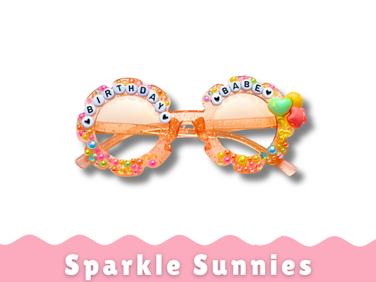 Birthday Babe Glitter Sunnies (Orange)