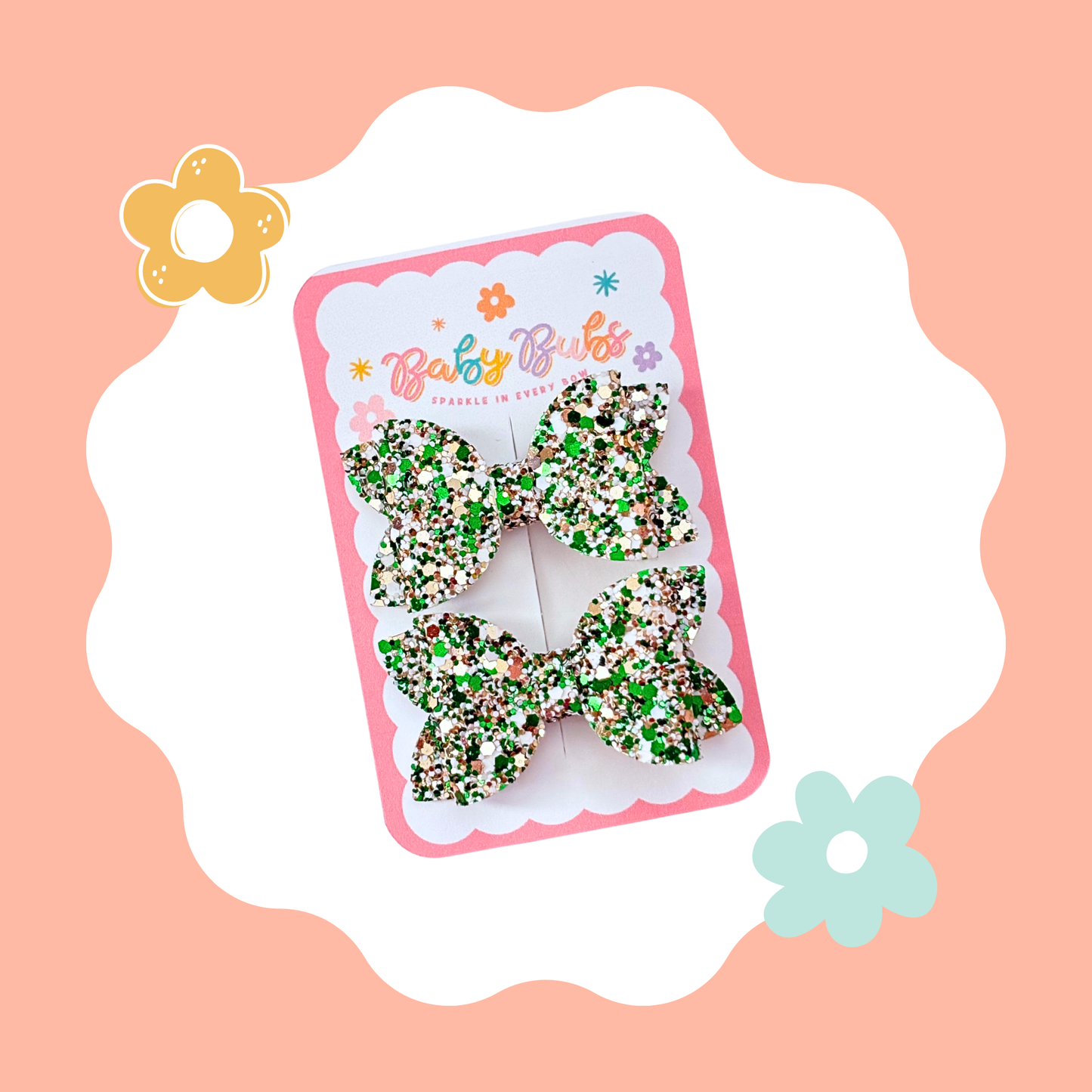 Green & Gold Glitter Piggy Set