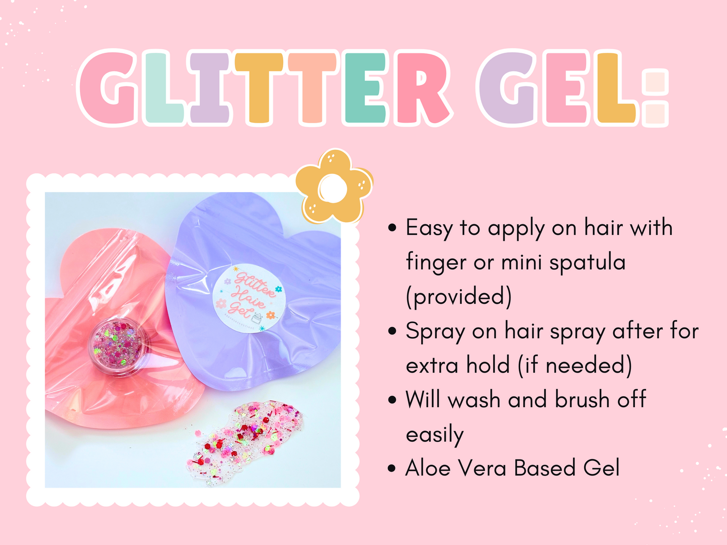 Turquoise Glitter Hair Gel