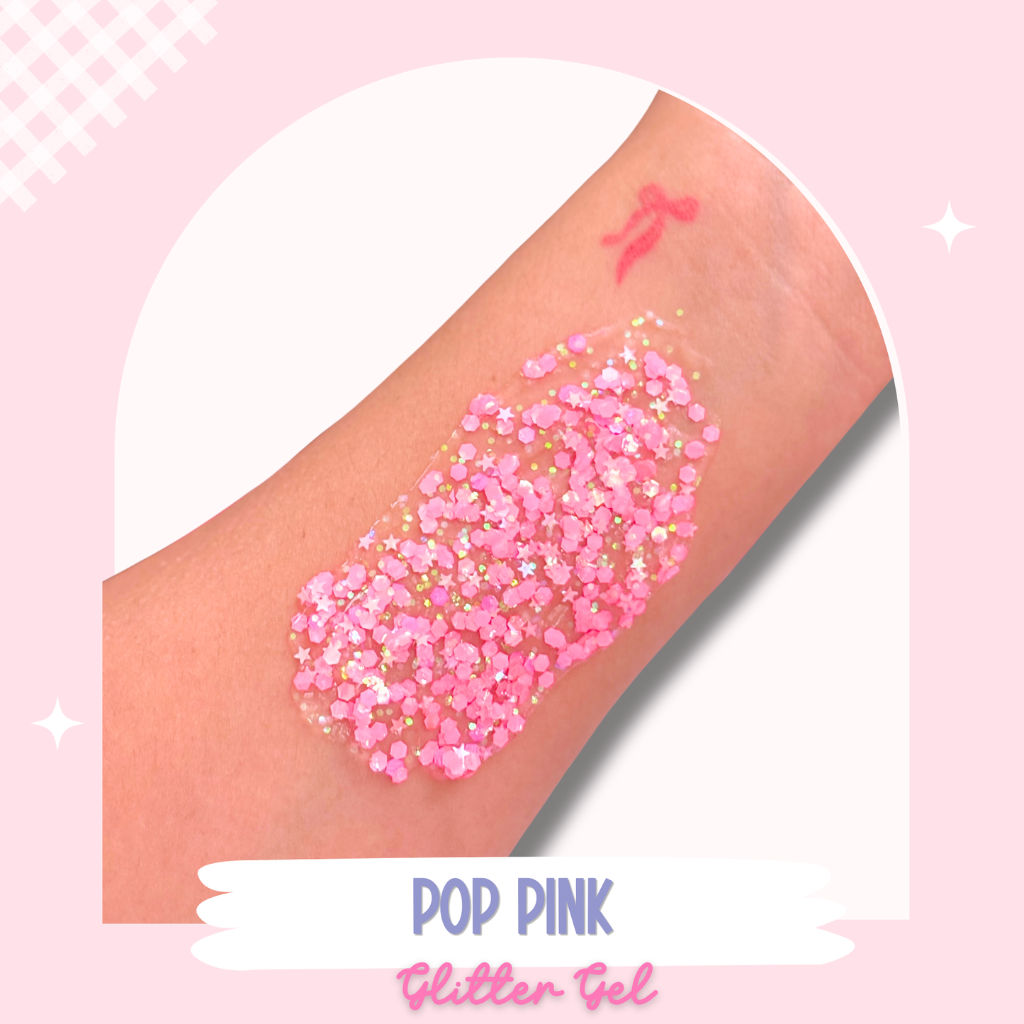 Pop Pink Glitter Gel