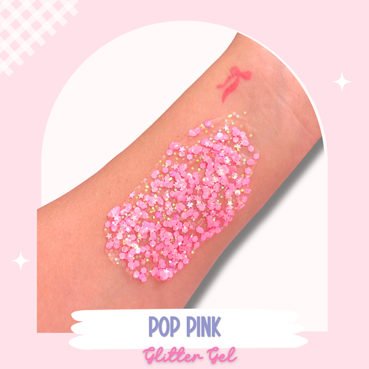 Pop Pink Glitter Gel