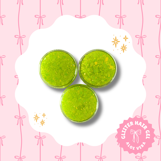 Neon Yellow Glitter Hair Gel