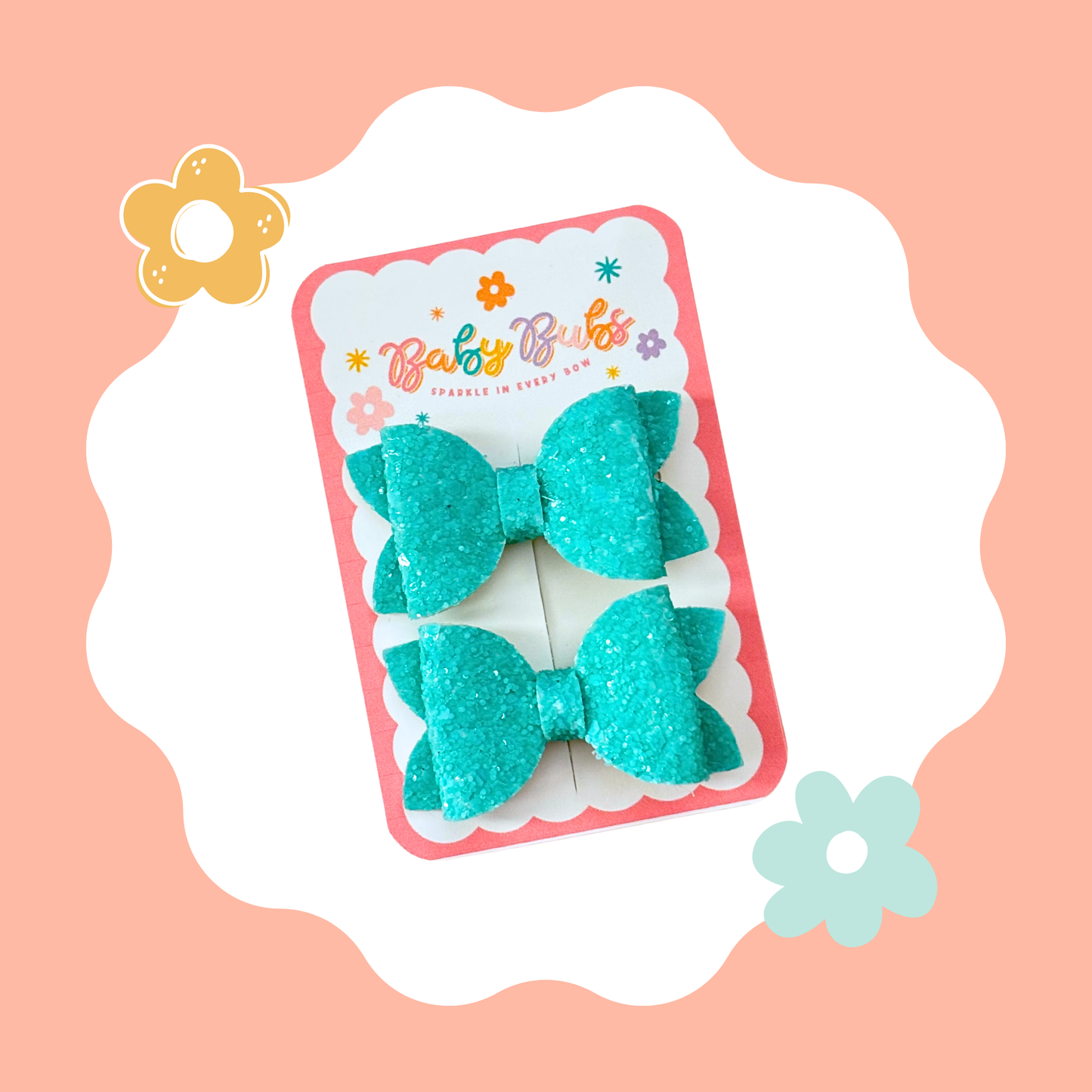 Aqua Glitter Piggy Set