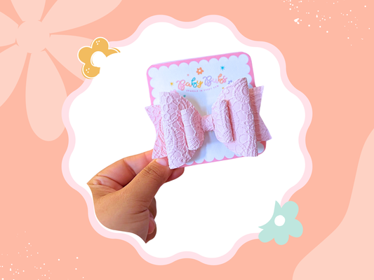 Light Pink Lace XL Bow