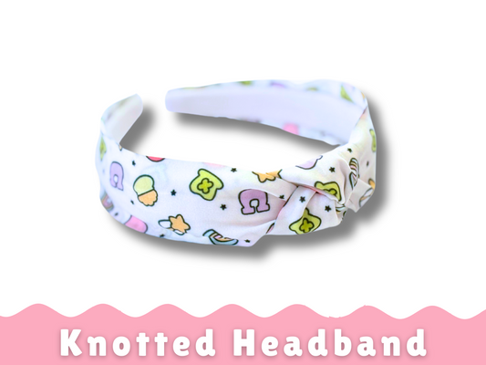 Marshmellow Charms  Knotted Headband