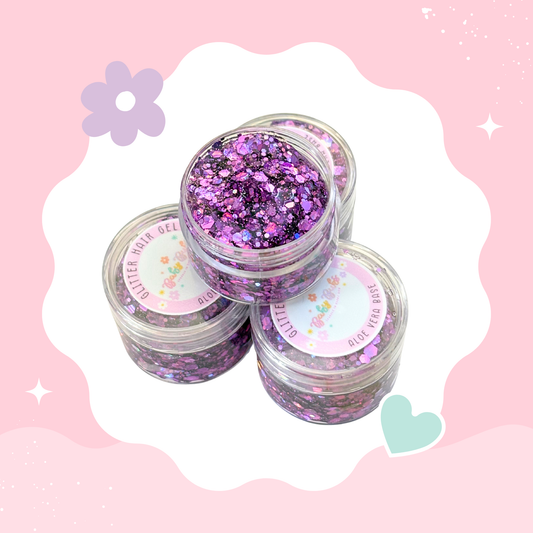 Purple Glitter Hair Gel